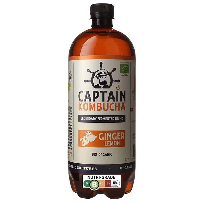 Captain Kombucha - Bio-Organic Kombucha - Ginger & Lemon, 1L