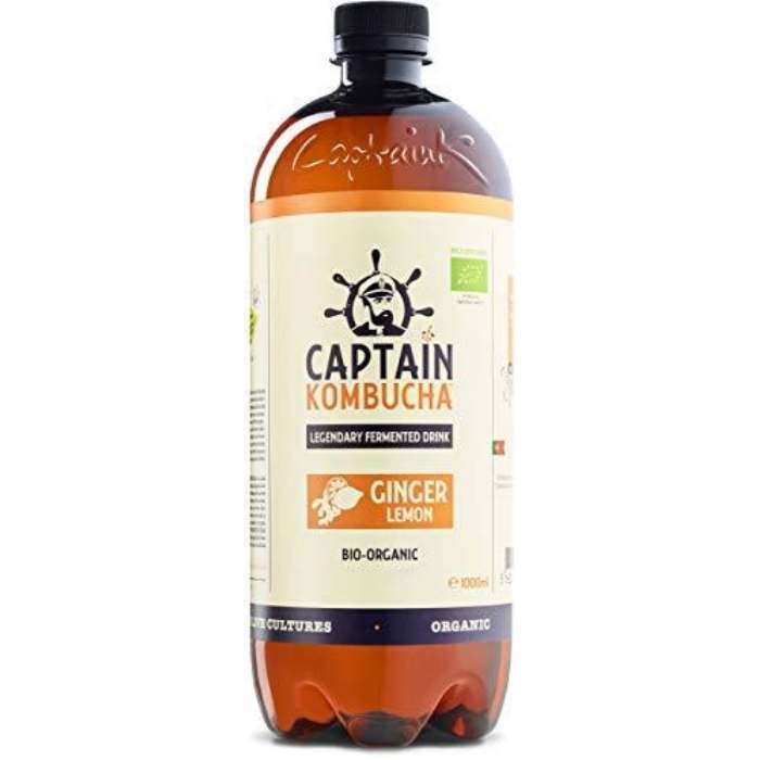 Captain Kombucha - Ginger and Lemon Kombucha - 1L - Front