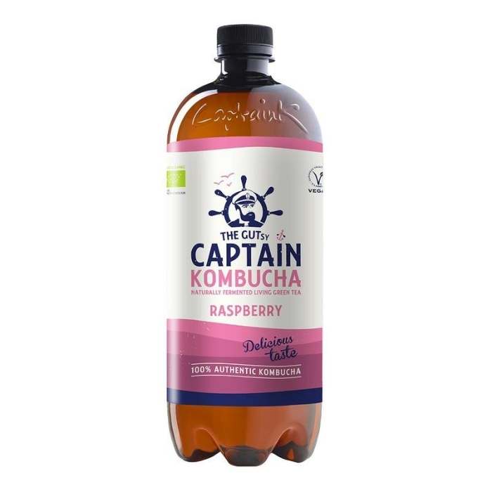 Captain Kombucha - Raspberry Kombucha - 1L- Front