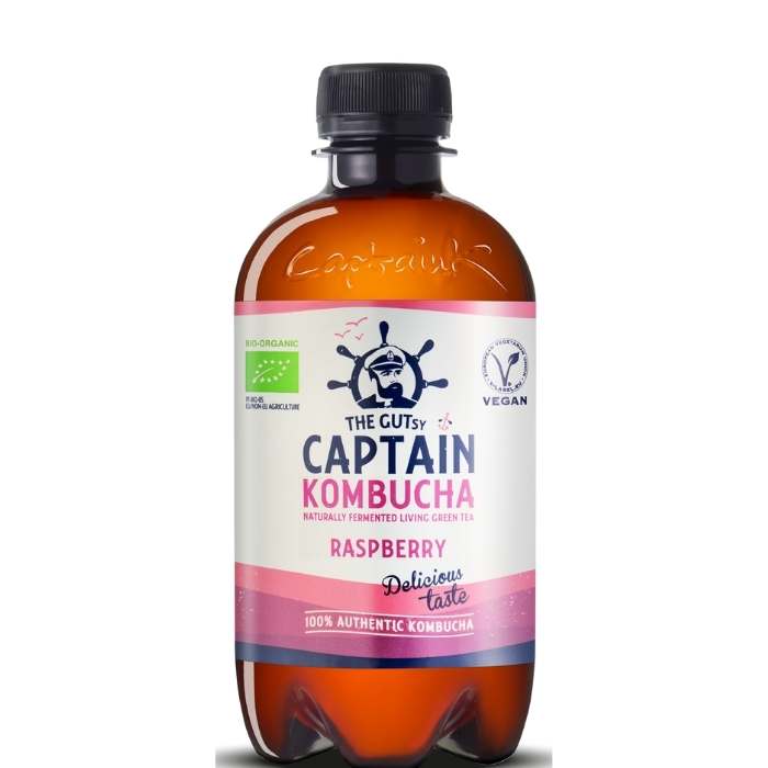 Captain Kombucha - Raspberry Kombucha - 400ml - Front