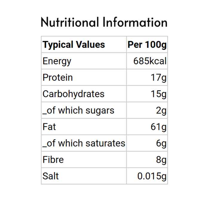 Carleys - Organic Raw Sunflower Seed Butter, 250g - Back