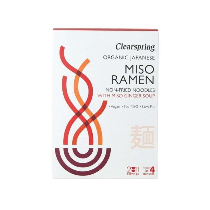 Clearspring - Organic Japanese Ramen Noodles Miso With Miso Ginger Soup, 210g - front