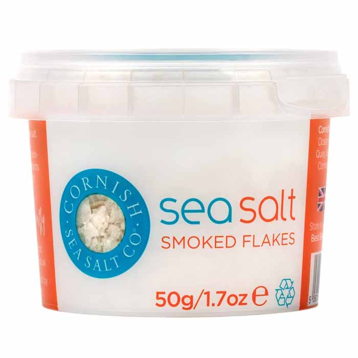 Cornish Salt - Pinch Salt Smoked Flakes, 50g  Pack of 8