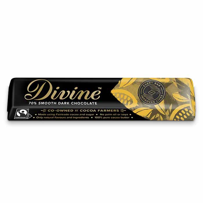 Divine - Smooth Dark Small Chocolate Bar, 35g  Pack of 30