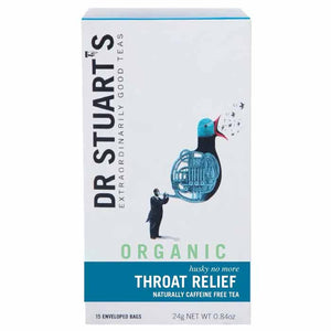 Dr Stuarts - Throat Relief Tea Bags, 15 Bags | Pack of 4