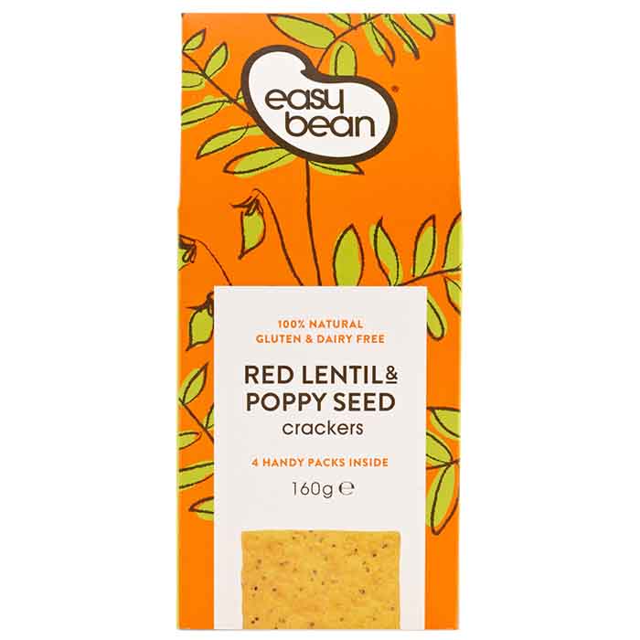 Easy Bean - Bean & Seed Crackers Red Lentil & Poppy Seed