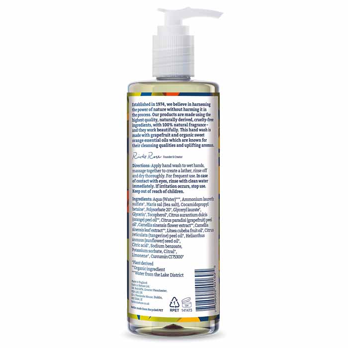 Faith In Nature - Hand Wash - Grapefruit & Orange, 400ml - back