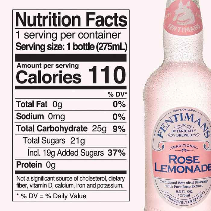 Fentimans - Rose Lemonade - 275ml (Pack of 12) - back