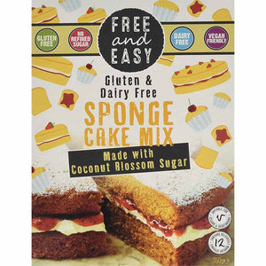 Free & Easy - Sponge Cake Mix with Coconut Blossom Sugar (GF), 350g