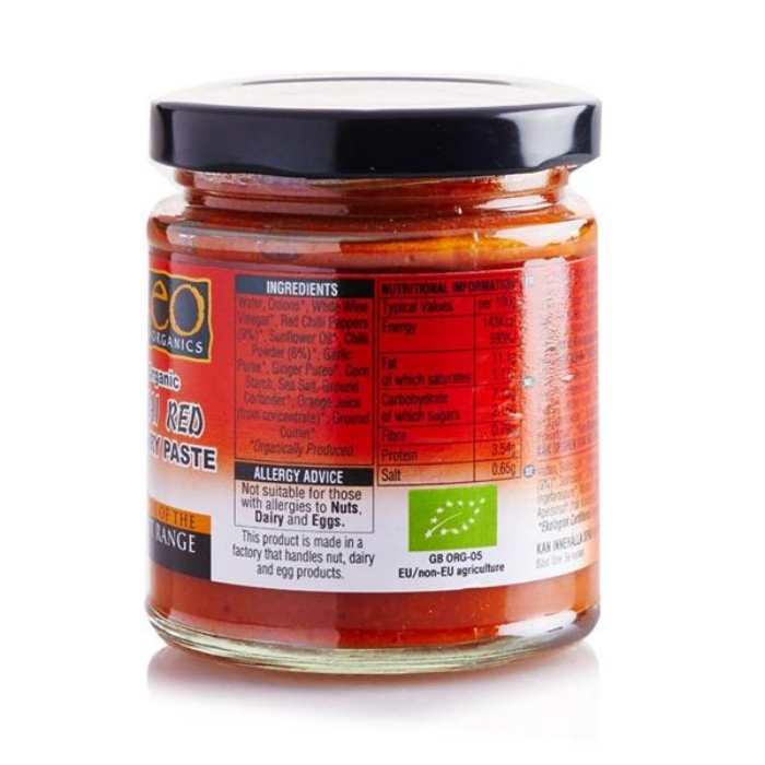 Geo Organics - Organic Thai Paste Vegan, 180g (Red) - Back