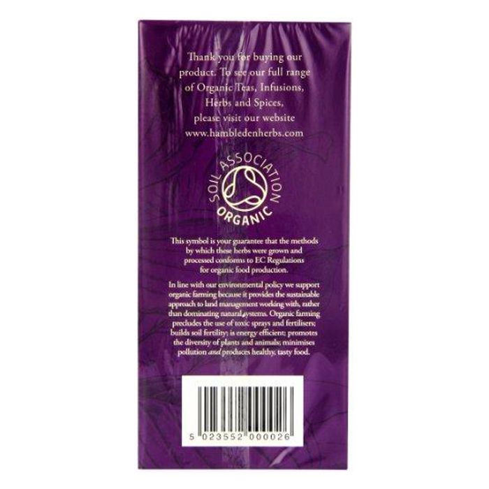 Hambleden Herbs - Organic Elderflower Tea Bags, 37.5g - back