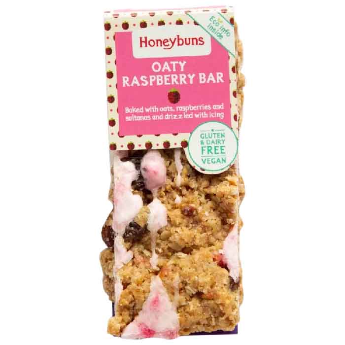 Honeybuns - Oaty Raspberry Bar, 56g  Pack of 16