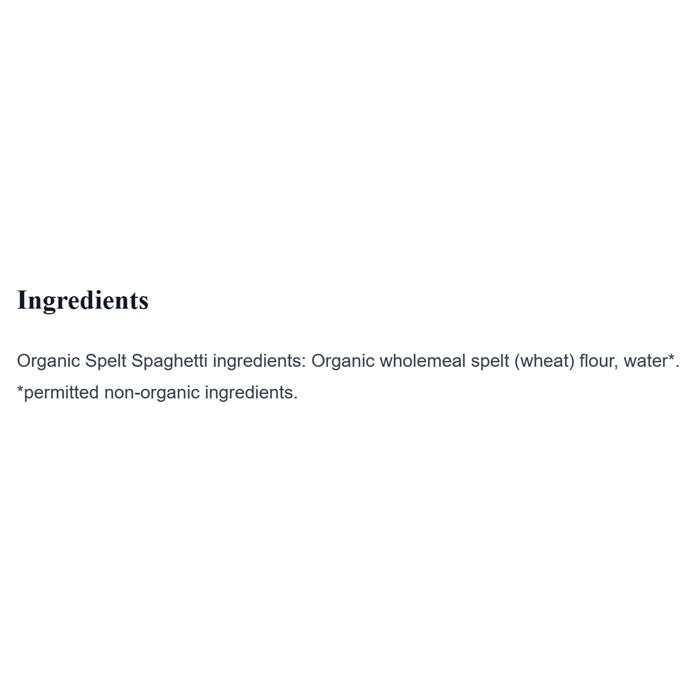 La Terra - Organic Spelt Tagliatelle, 500g - back