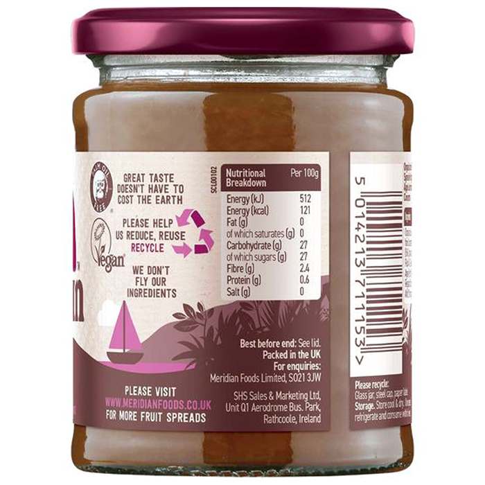 Meridian Foods -  Apricot Fruit Spread, 284g - back