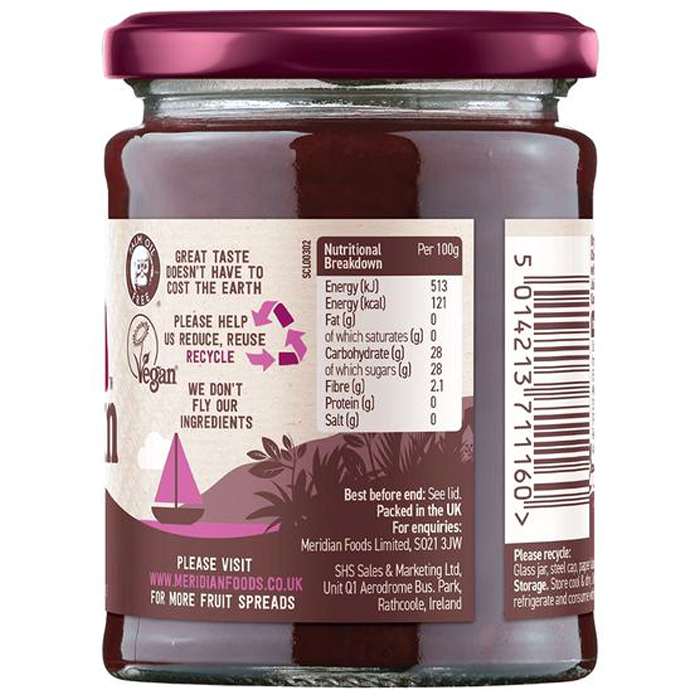 Meridian Foods - Morello Cherry Fruit Spread, 284g - back