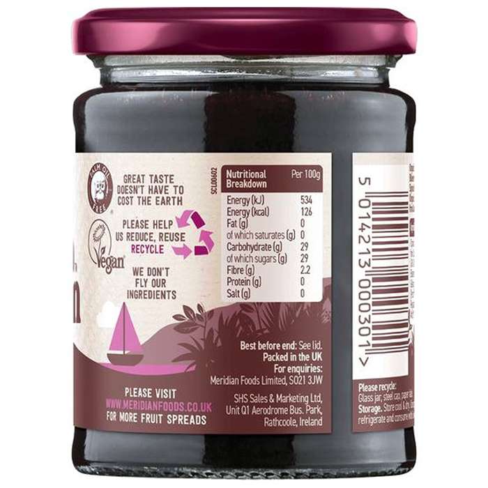 Meridian Foods - Wild Blueberry Fruit Spread, 284g - back