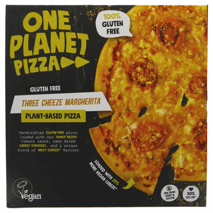 One Planet Pizza - Vegan Plant Based Pizza Vegan Three Cheeze Margherita, 404g