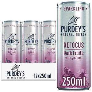 Purdeys - Refocus Dark Fruits Energy Drink (Can), 250ml | Pack of 12