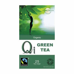 Qi Organic - Organic Green Tea, 25 Bags | Pack of 6