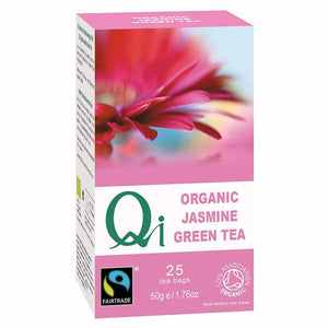 Qi Organic - Organic Jasmine Green Tea, 25 Bags | Pack of 6