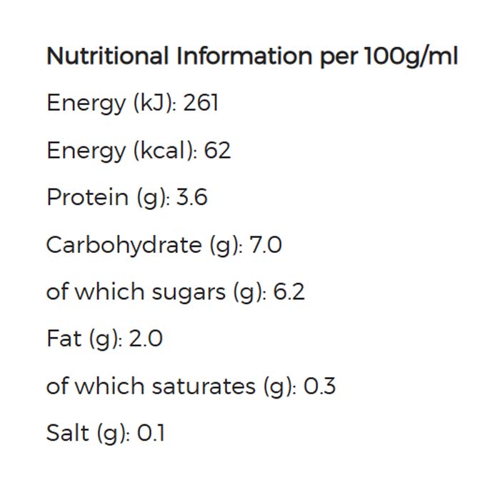 Sojade - Organic No added Sugar Soya Yoghurt Alternative - Banana and Passion Fruit - back