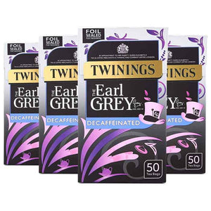 Twinings - Earl Grey Decaffeinated Tea, 50 Bags | Pack of 4