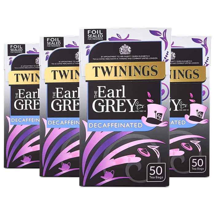 Twinings - Earl Grey Decaffeinated Tea, 50 Bags  Pack of 4