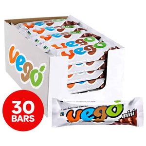 Vego - Organic Mini Whole Hazelnut Vegan Chocolate Bar, 65g | Pack of 20