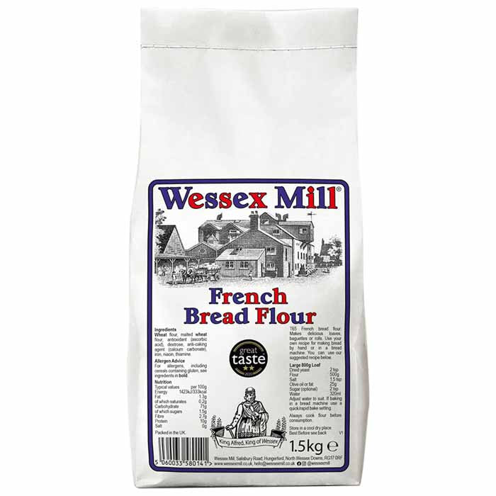 Wessex Mill - French Bread Flour, 1.5kg  Pack of 5