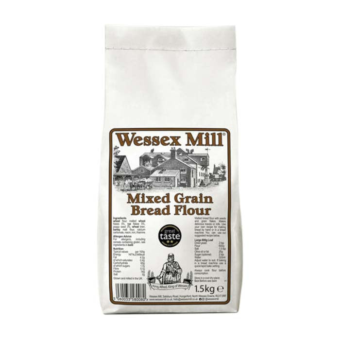 Wessex Mill - Mixed Grain Bread Flour, 1.5kg  Pack of 5