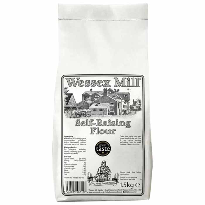 Wessex Mill - Self Raising White Flour, 1.5kg  Pack of 5